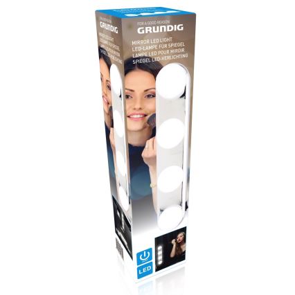 Grundig - LED-Spiegelbeleuchtung 4xLED/4xAA