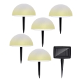 Grundig - SET 5x LED RGBW Solarleuchte LED/3,2V IP44