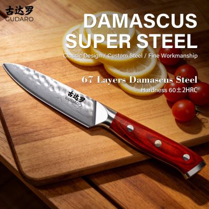 Gudaro - Damast-Küchenmesser MIYABI 3,5, 67 Lagen Stahl, Klingenlänge 9,5 cm