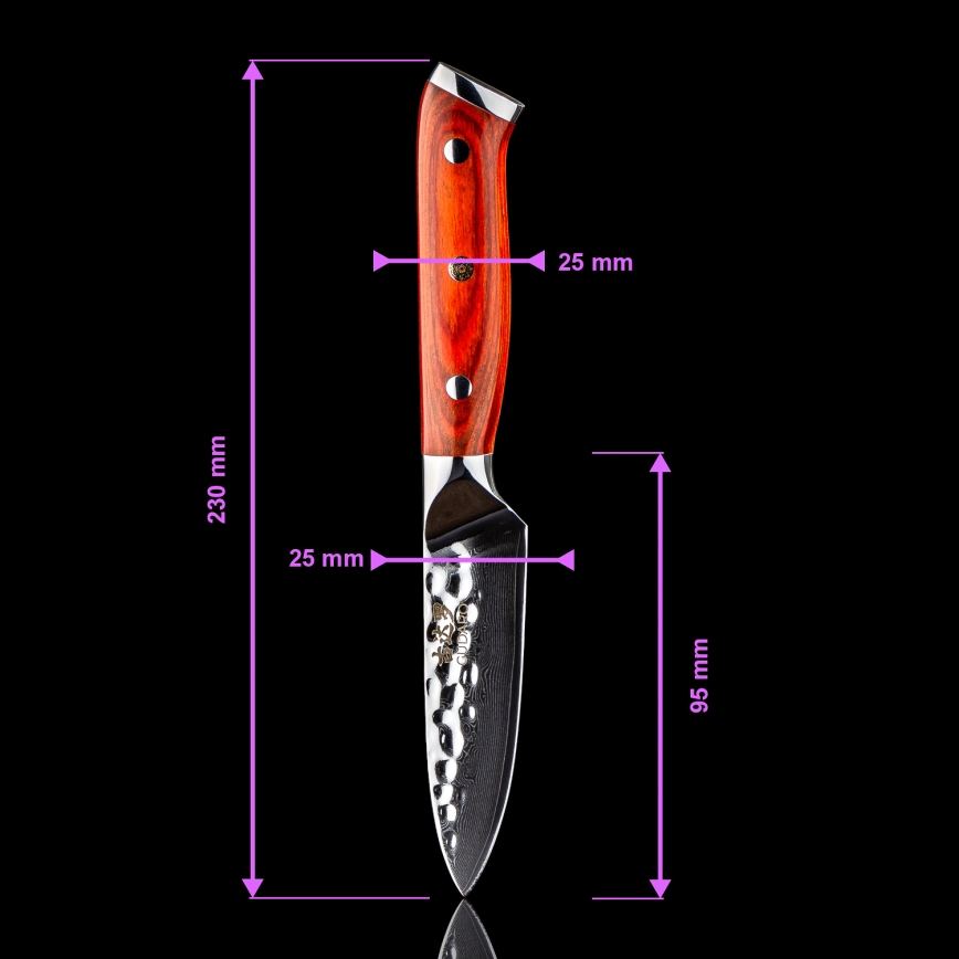 Gudaro - Damast-Küchenmesser MIYABI 3,5, 67 Lagen Stahl, Klingenlänge 9,5 cm