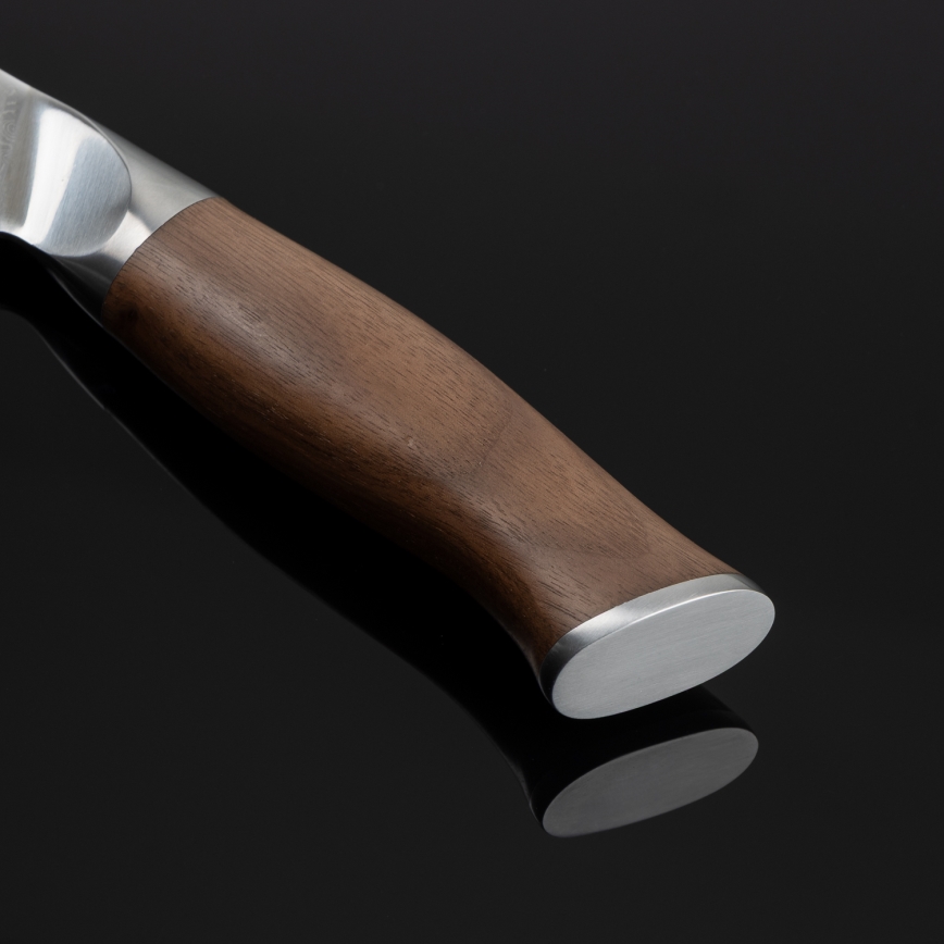 Gudaro - Damast-Santoku-Küchenmesser TAKUMI 7, 67 Lagen Stahl, Klingenlänge 17,5 cm, Walnussgriff