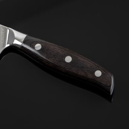 Gudaro - Damast-Santoku-Küchenmesser SHIRO 7, aus 67 Lagen Stahl, Klingenlänge 17,5 cm