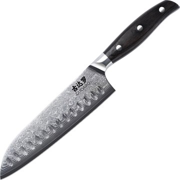 Gudaro - Damast-Santoku-Küchenmesser SHIRO 7