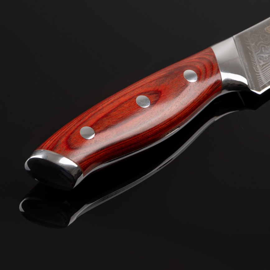 Gudaro - Damast-Tranchiermesser KENSHO 8, aus 67 Lagen Stahl, Klingenlänge 20 cm