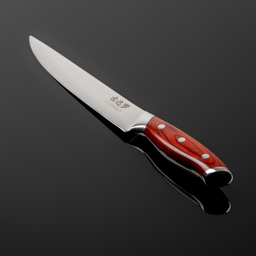Gudaro - Damast-Tranchiermesser KENSHO 8, aus 67 Lagen Stahl, Klingenlänge 20 cm