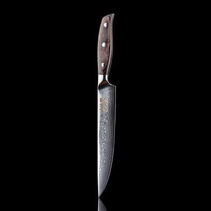 Gudaro - Damast-Tranchiermesser SHIRO 8, 67-lagiger Damaststahl, Länge 20 cm