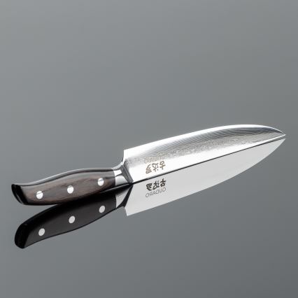 Gudaro - Damast-Tranchiermesser SHIRO 8, 67-lagiger Damaststahl, Länge 20 cm