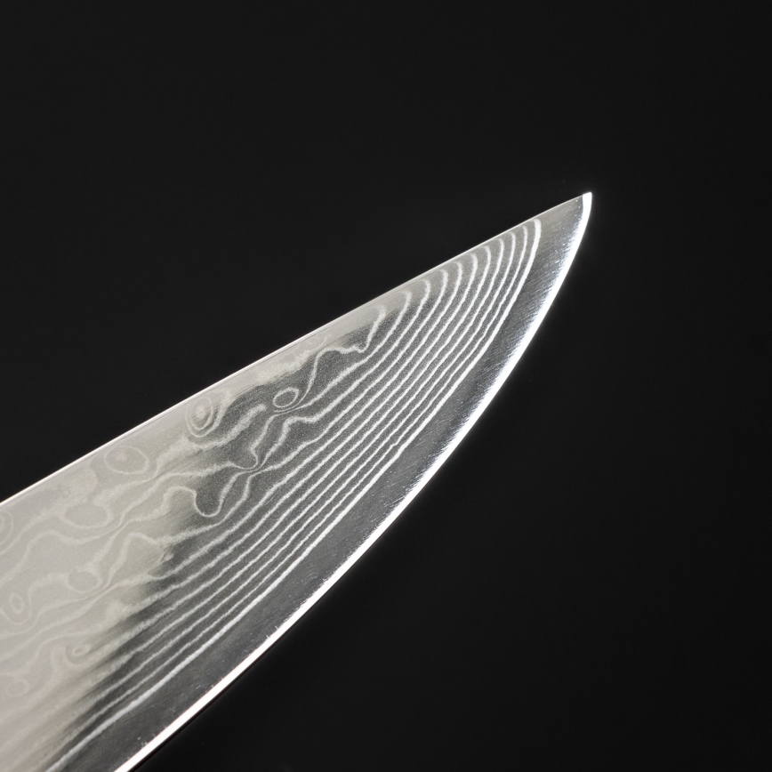 Gudaro - Damast-Tranchiermesser SHIRO 8, 67-lagiger Damaststahl, Länge 20 cm