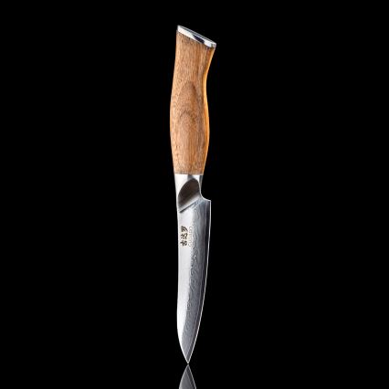 Gudaro - Damast-Universalküchenmesser TAKUMI 5, 67 Lagen Damaststahl, Klingenlänge 12,5 cm, Walnuss
