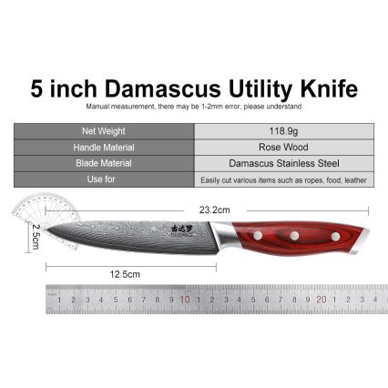 Gudaro – KENSHO Küchenmesser-Set im Messerblock, 7-tlg., Akazie