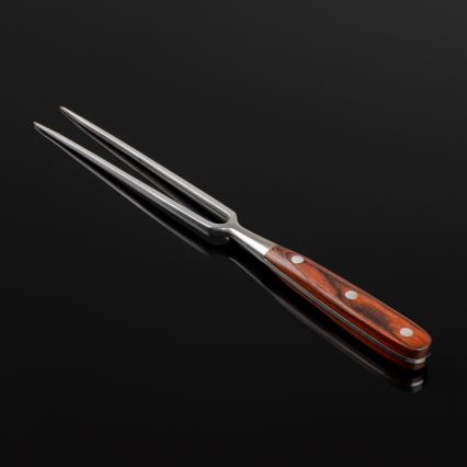 Gudaro - Küchengabel MIYABI rot/Pakkaholz