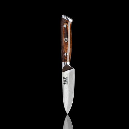 Gudaro - Set: 1x Damast-Kochmesser FENG 8, 67 Lagen Stahl, Klingenlänge 20 cm + 1x Damast-Santoku-Messer FENG 7,5, 67 Lagen Stahl, Klingenlänge 18 cm + 1x GRATIS Damast-Küchenmesser FENG 3,5, 67 Lagen Stahl, Klingenlänge 9,5 cm