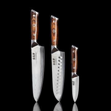 Gudaro - Set: 1x Damast-Kochmesser FENG 8