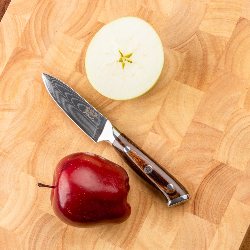 Gudaro - SET 2x Damast-Kochmesser FENG 8, aus 67 Lagen Stahl, Klingenlänge 20 cm + 1x GRATIS Damast-Küchenmesser FENG 3,5, aus 67 Lagen Stahl, Klingenlänge 9,5 cm