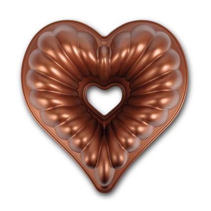 Gugelhupfform KITCHISIMO Herz/kupferfarben
