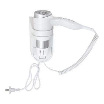 Haartrockner mit Halterung 11x24 cm weiß