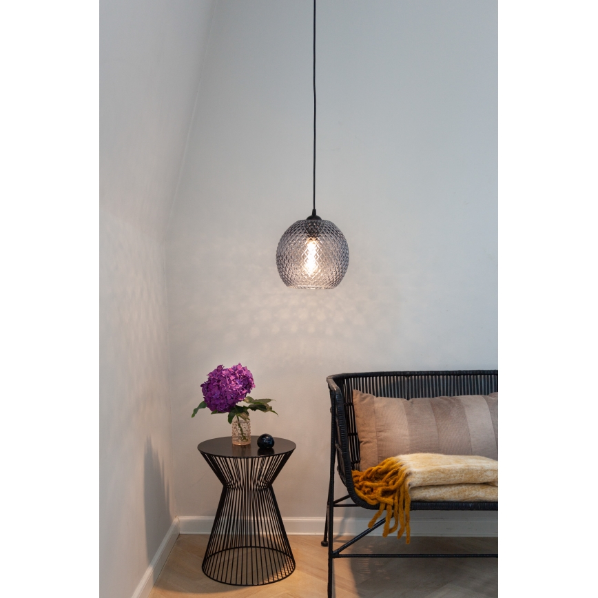 Halo Design 718443 - Pendelleuchte mit Kabelaufhängung NOBB 1xE27/40W/230V Ø 22 cm rauchgrau