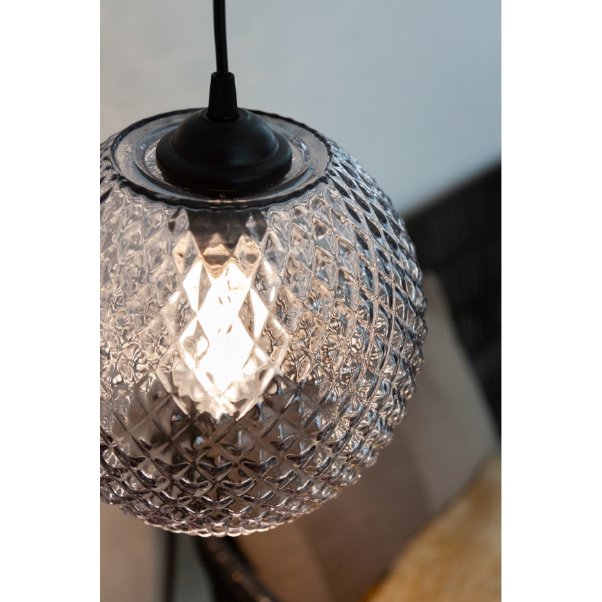 Halo Design 718443 - Pendelleuchte mit Kabelaufhängung NOBB 1xE27/40W/230V Ø 22 cm rauchgrau