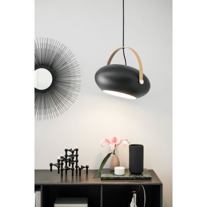 Halo Design 734382 - Pendelleuchte DC an Kabel 1xE27/40W/230V Ø 40 cm Schwarz/Eiche