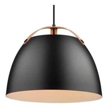 Halo Design 734887 - Pendelleuchte am Kabel OSLO 1xE27/40W/230V Ø 40 cm schwarz/eiche