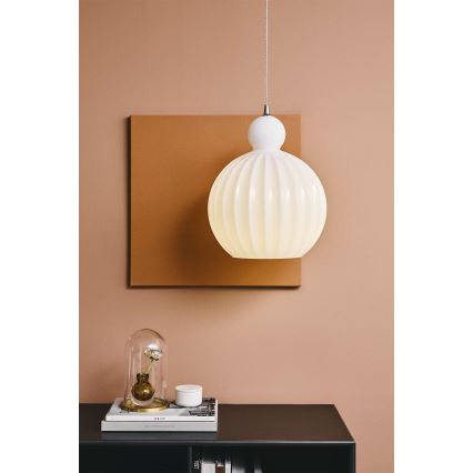 Halo Design 737321 - Pendelleuchte mit Kabel BALL BALL 1xE27/40W/230V Ø 32 cm weiß