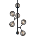 Halo Design 738854 - Pendelleuchte an Kabel ATOM 6xG9/28W/230V Ø 30 cm schwarz/rauchschwarz