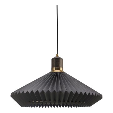 Halo Design 744299 - Pendelleuchte an Kabel PARIS 1xE27/60W/230V Ø 56 cm schwarz/messing/eiche
