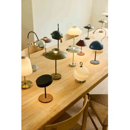 Halo Design 746125 - LED-dimmbare, wiederaufladbare Outdoor-Tischleuchte MINI STEPP LED/1,8W/1600 mAh IP44 schwarz