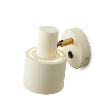 Halo Design 746873 - Wand-Spotleuchte VOGUE 1xE27/40W/230V creme/messing