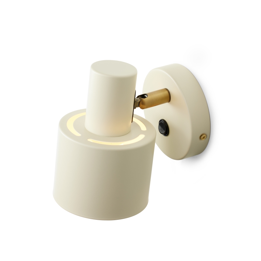Halo Design 746873 - Wand-Spotleuchte VOGUE 1xE27/40W/230V creme/messing
