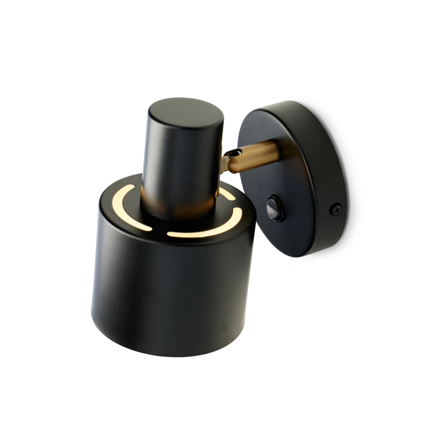 Halo Design 746880 - Wandspot VOGUE 1xE27/40W/230V schwarz/messing