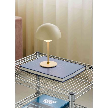 Halo Design 747597 - LED-dimmbare, wiederaufladbare Tischlampe MOON LIGHT LED/2,7W/2600 mAh cremefarben