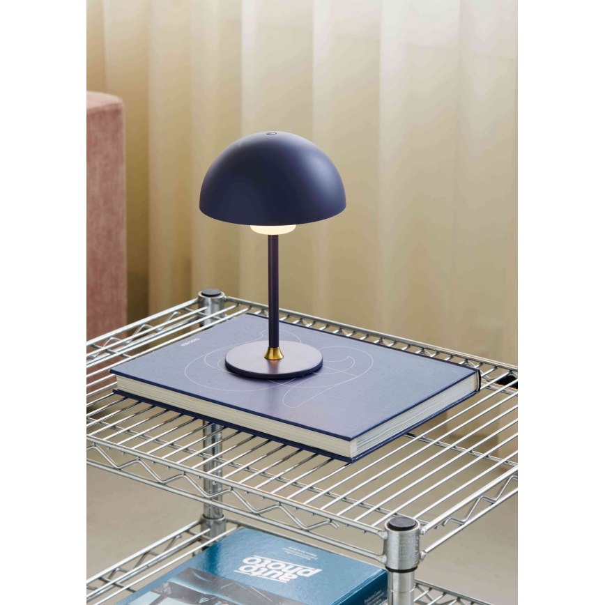 Halo Design 747603 - LED dimmbare, wiederaufladbare Tischlampe MOON LIGHT LED/2,7W/2600 mAh blau