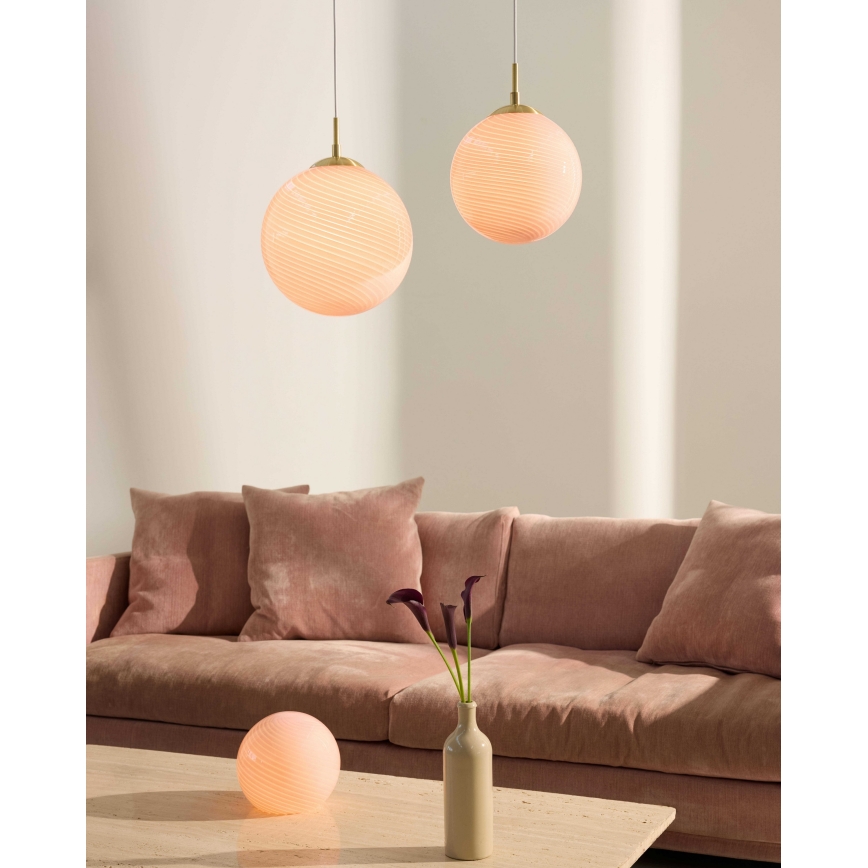 Halo Design 748815 - Tischlampe CANDY 1xE14/25W/230V Ø 20 cm, rosa