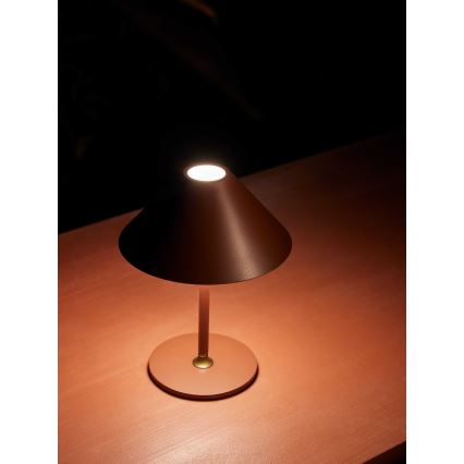 Halo Design 800834 - LED-dimmbare, wiederaufladbare Outdoor-Tischleuchte HYGGE LED/3W/4000 mAh IP54 weinrot