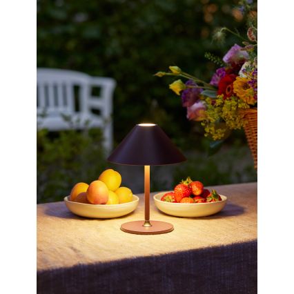 Halo Design 800834 - LED-dimmbare, wiederaufladbare Outdoor-Tischleuchte HYGGE LED/3W/4000 mAh IP54 weinrot