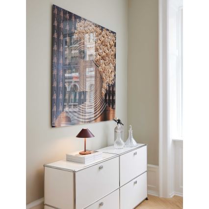 Halo Design 800834 - LED-dimmbare, wiederaufladbare Outdoor-Tischleuchte HYGGE LED/3W/4000 mAh IP54 weinrot