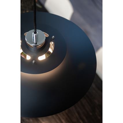 Halo Design 990259 - Pendelleuchte an Kabel SORUP 1xE27/40W/230V Ø 40 cm schwarz/glänzender Chrom