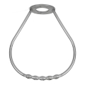 Halter für Kronleuchter aus Kunststoff silber