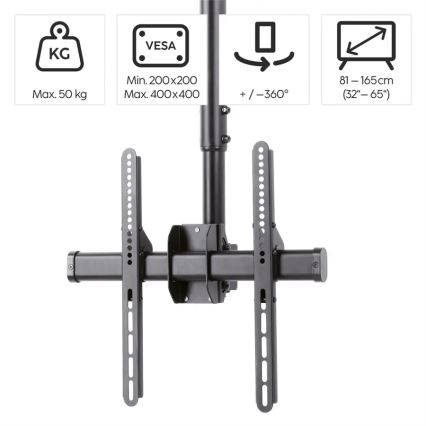 Hama - Deckenhalterung für TV schwenkbar 32-65" schwarz