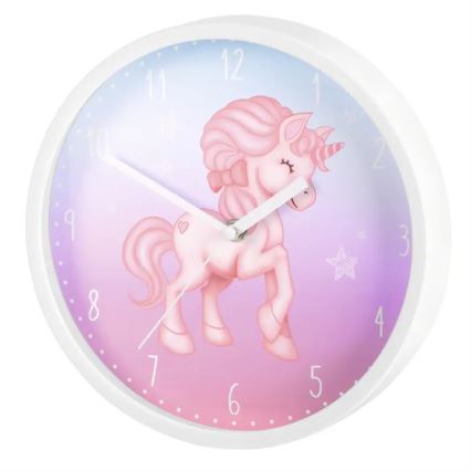 Hama – Kinder-Wanduhr 1xAA Einhorn