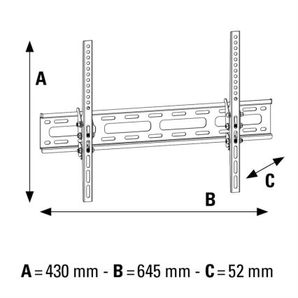 Hama - Neigbare Wandhalterung für TV 32-75" schwarz