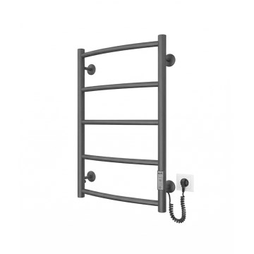 Handtuchheizkörper CLASSIC 65W/230V 65x43 cm Edelstahl/Anthrazit rechts