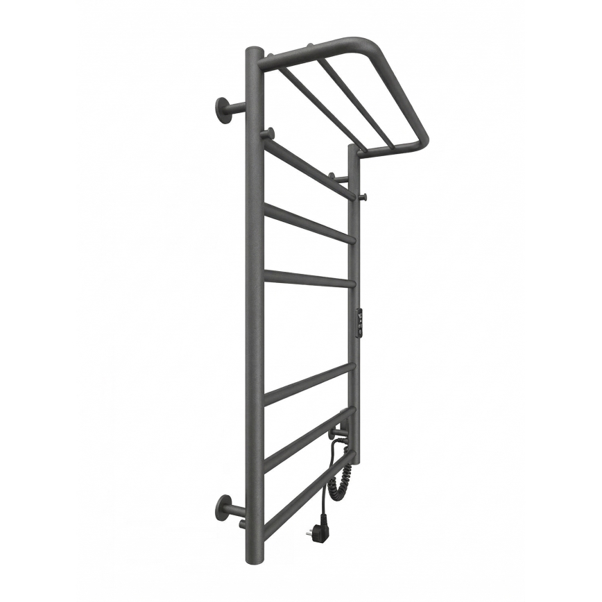 Handtuchheizkörper HOME 95W/230V 77x53 cm, Edelstahl/Anthrazit, rechts