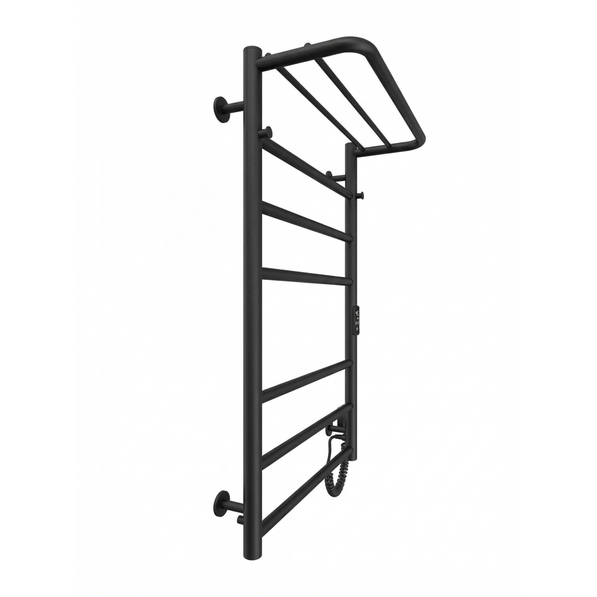 Handtuchheizkörper HOME 95W/230V 77x53 cm Edelstahl/schwarz, rechts