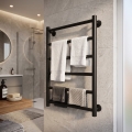 Handtuchheizkörper INOX FLAT 122W/230V 57x43 cm Edelstahl/Schwarz