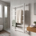 Handtuchheizkörper INOX FLAT 122W/230V 57x43 cm Edelstahl/Weiß