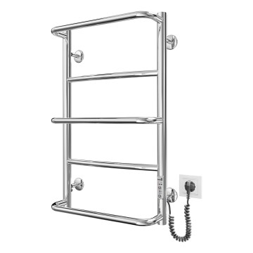 Handtuchheizkörper LUX 65W/230V 65x43 cm Edelstahl/glänzender Chrom rechts