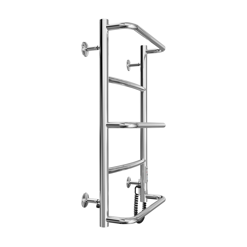Handtuchheizkörper LUX 65W/230V 66x42 cm Edelstahl/hochglanzchrom rechts