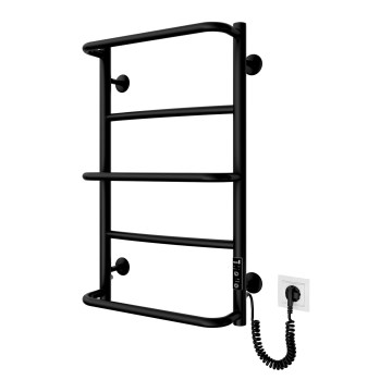 Handtuchheizkörper LUX 65W/230V 66x42 cm Edelstahl/schwarz rechts